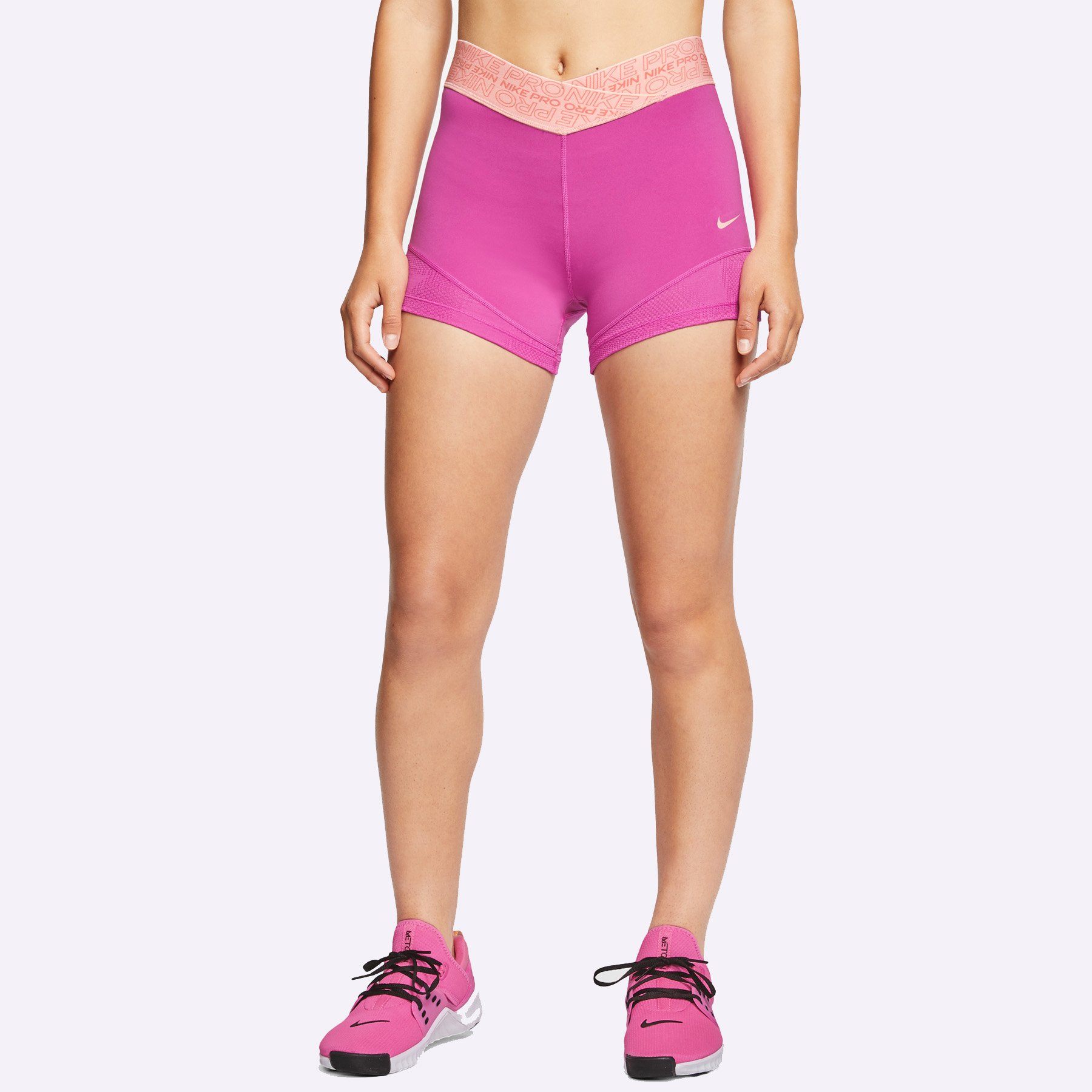 - Pro Women's 3inch Shorts - FIRE PINK/WASHED CORAL foreverspin546546.com