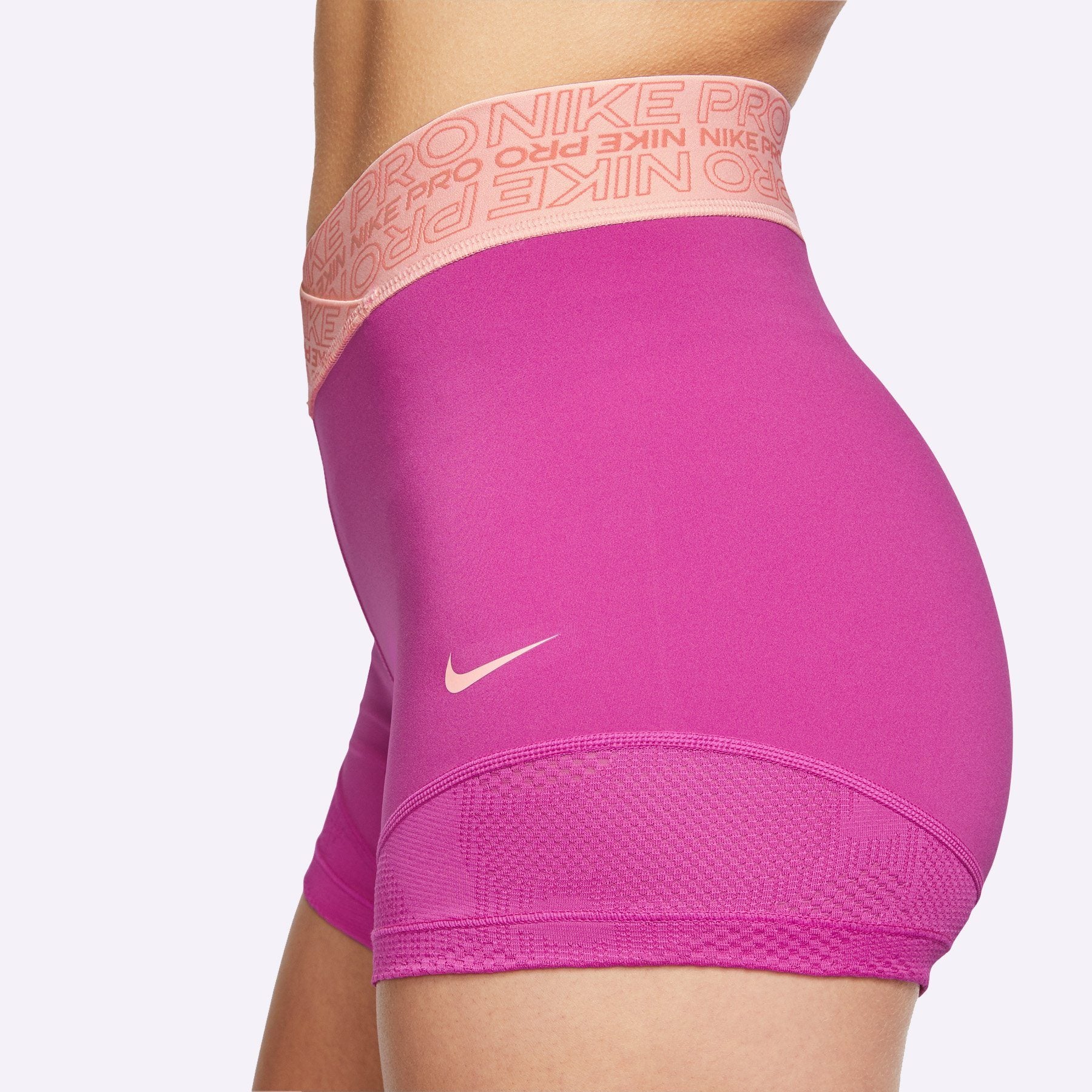nike pro shorts coral