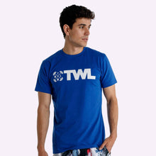 Load image into Gallery viewer, The WOD Life - Men's Classics Flux T-Shirt -  Surf Blue/White
